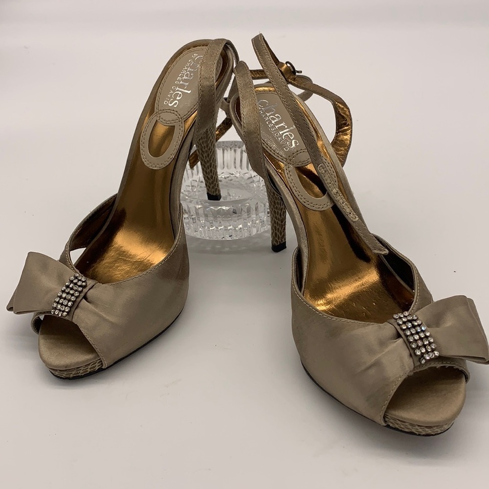 Charles by Charles David tan satin heel
